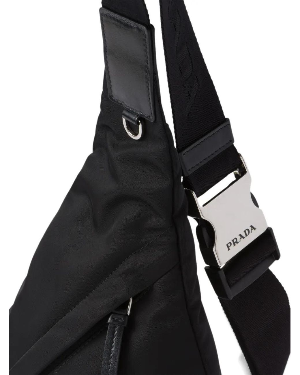 Prada Black Re-Nylon And Leather Backpack for men