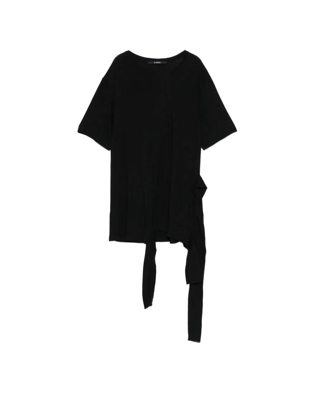 Limi Feu Black Asymmetric Jersey T-Shirt
