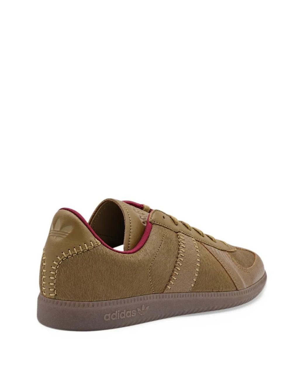 Adidas Brown X Wales Bonner Pony-Hair-Effect Whipstitch-Trim Sneakers for men