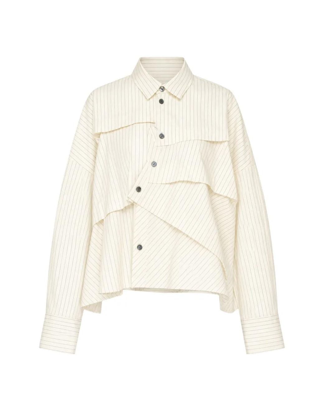 Enfold White Striped Tucked Shirt