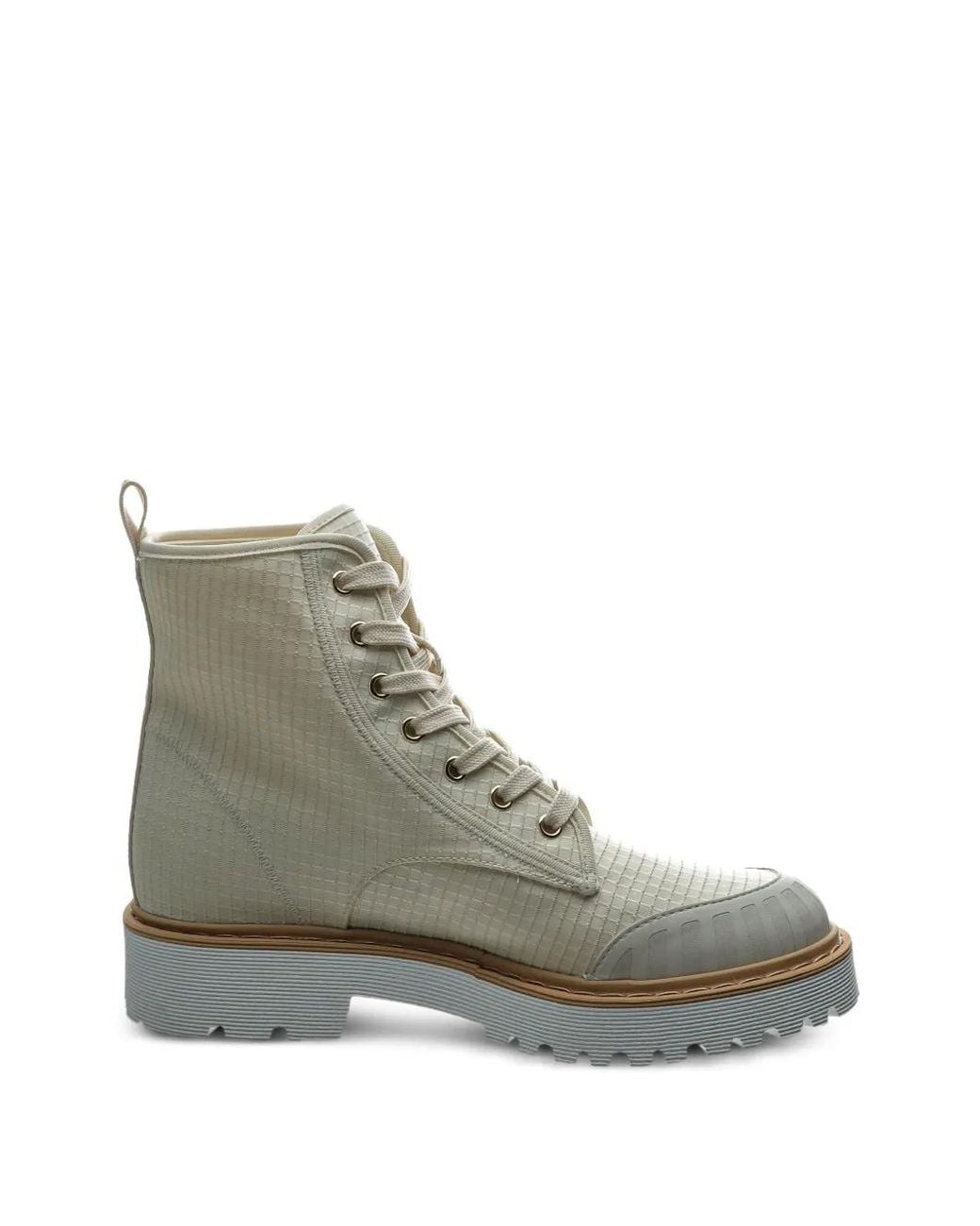 Hogan Gray Lace-Up Combat Boots