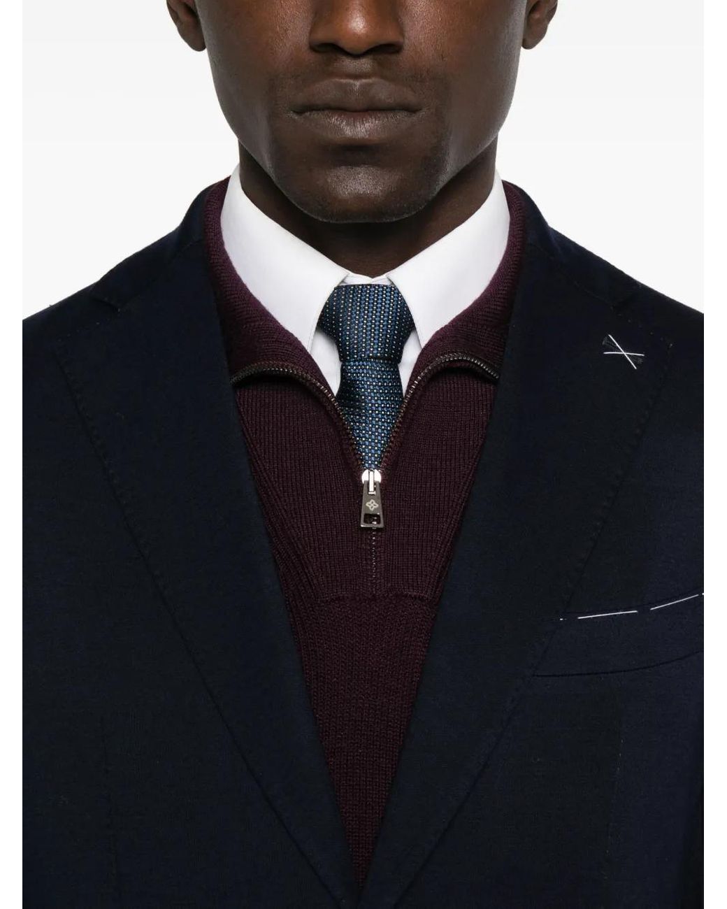 Eleventy Blue Two-Button Patch-Pocket Blazer for men
