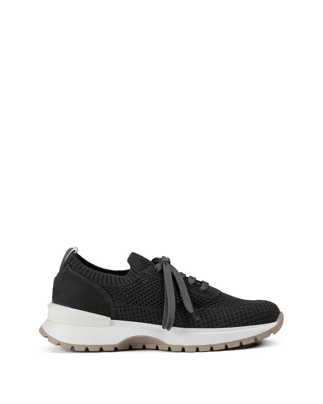 Doucal's Black Technical Suede Sneakers