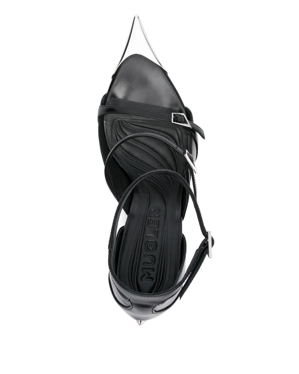 Mugler White 95Mm Leather Sandals