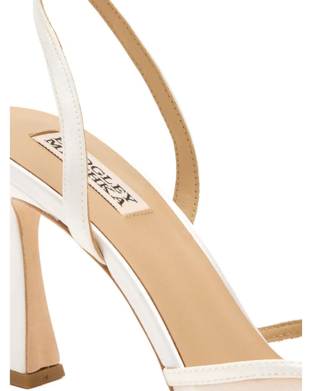 Badgley Mischka White Yordan Pointed-Toe Mesh Pumps