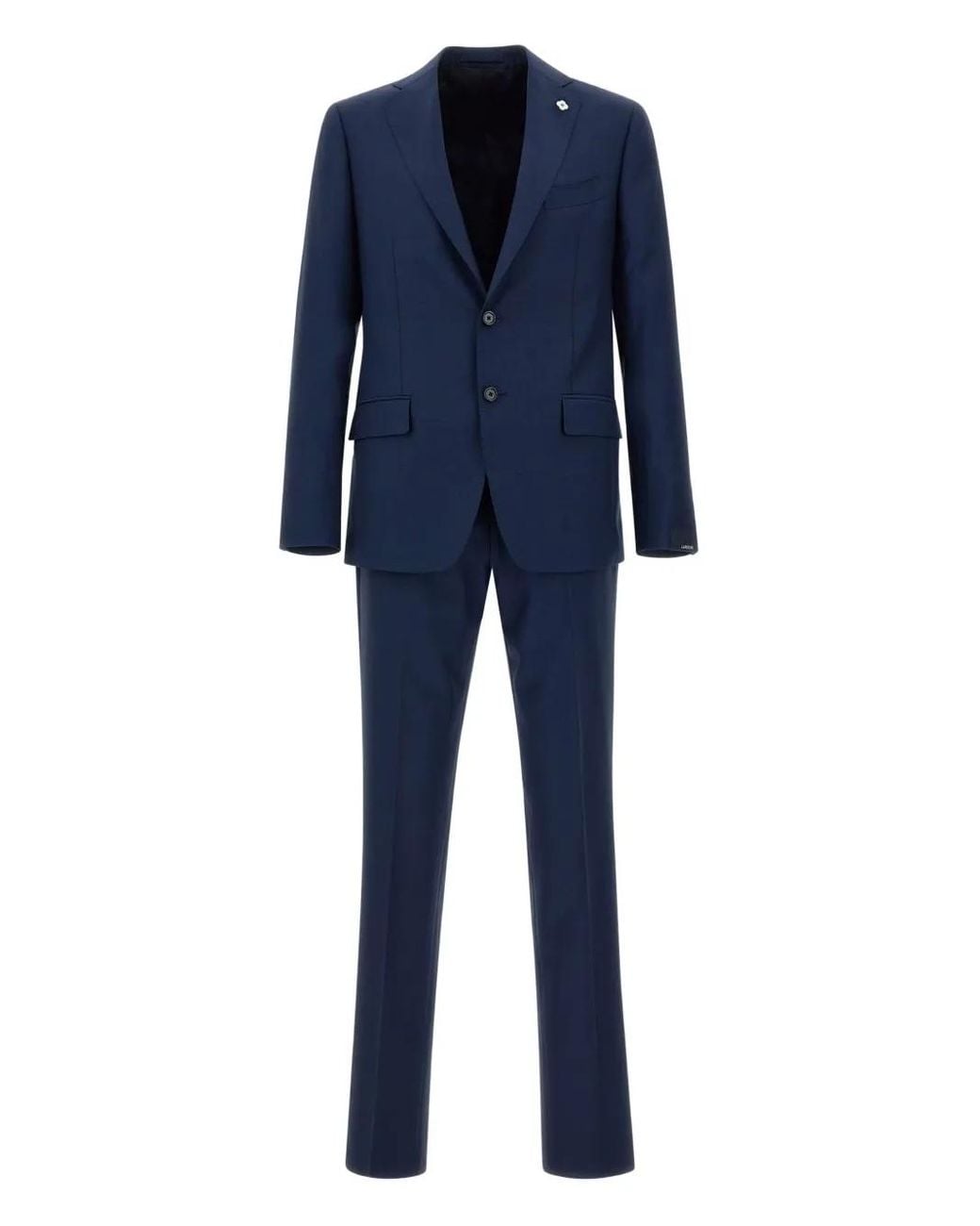 Traje De Lana Lardini de hombre de color Blue