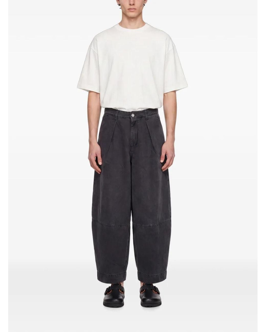 YMC Blue Deadbeat Cropped Trousers for men