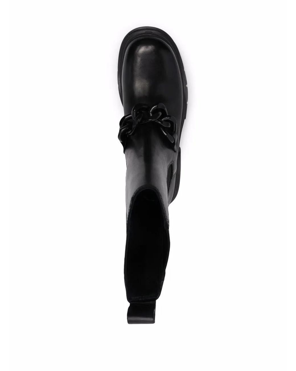 Ash Black Storm Chain Leather Boots