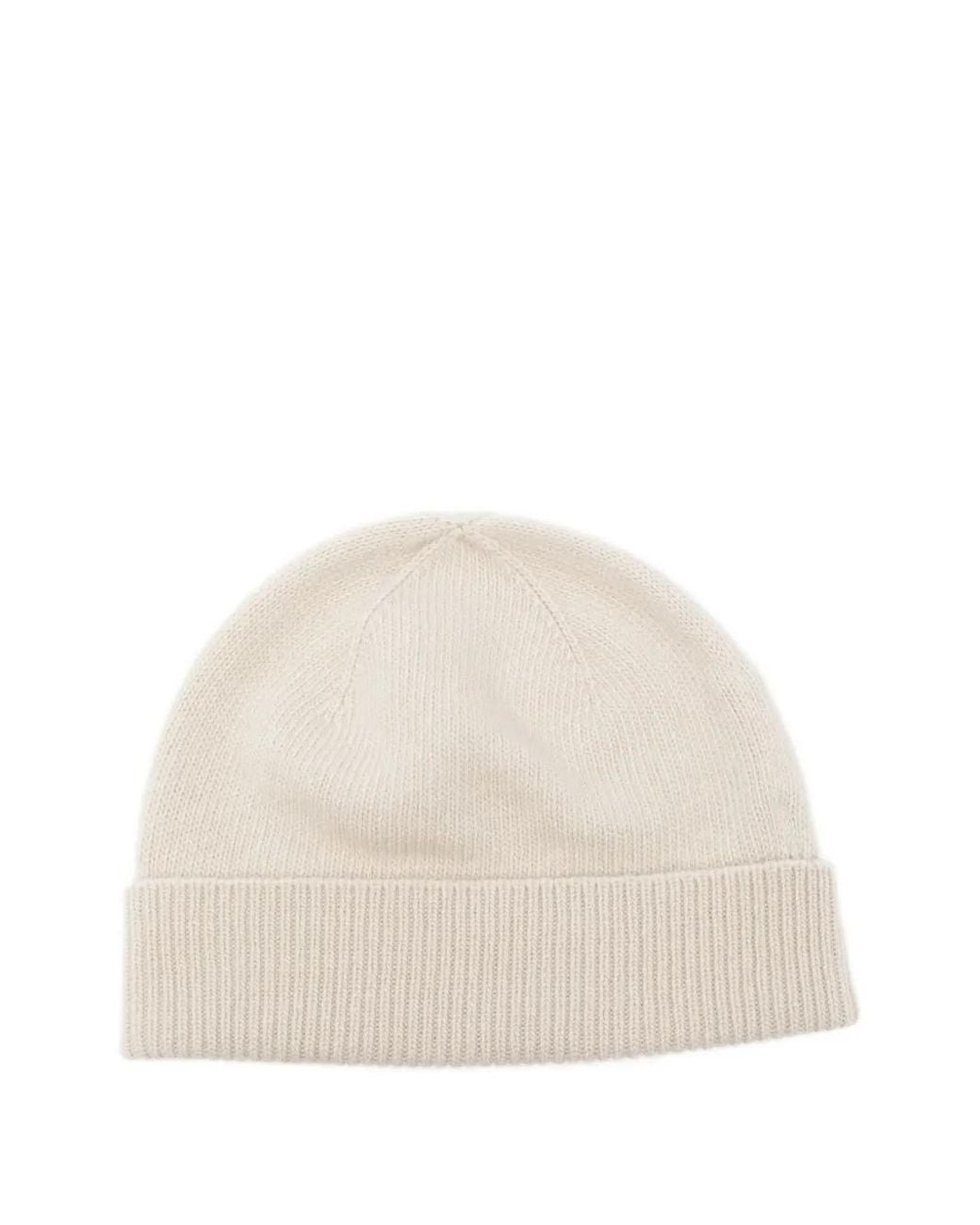 Roberto Collina Gerippte Beanie in Natural für Herren