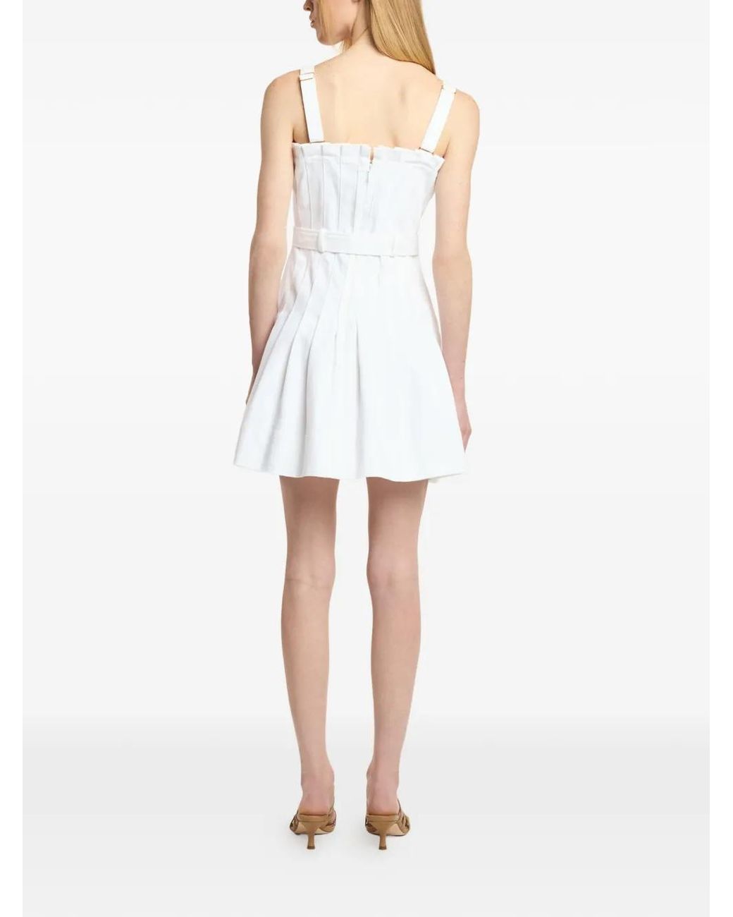 Cinq À Sept White Branwen Pleated Dress