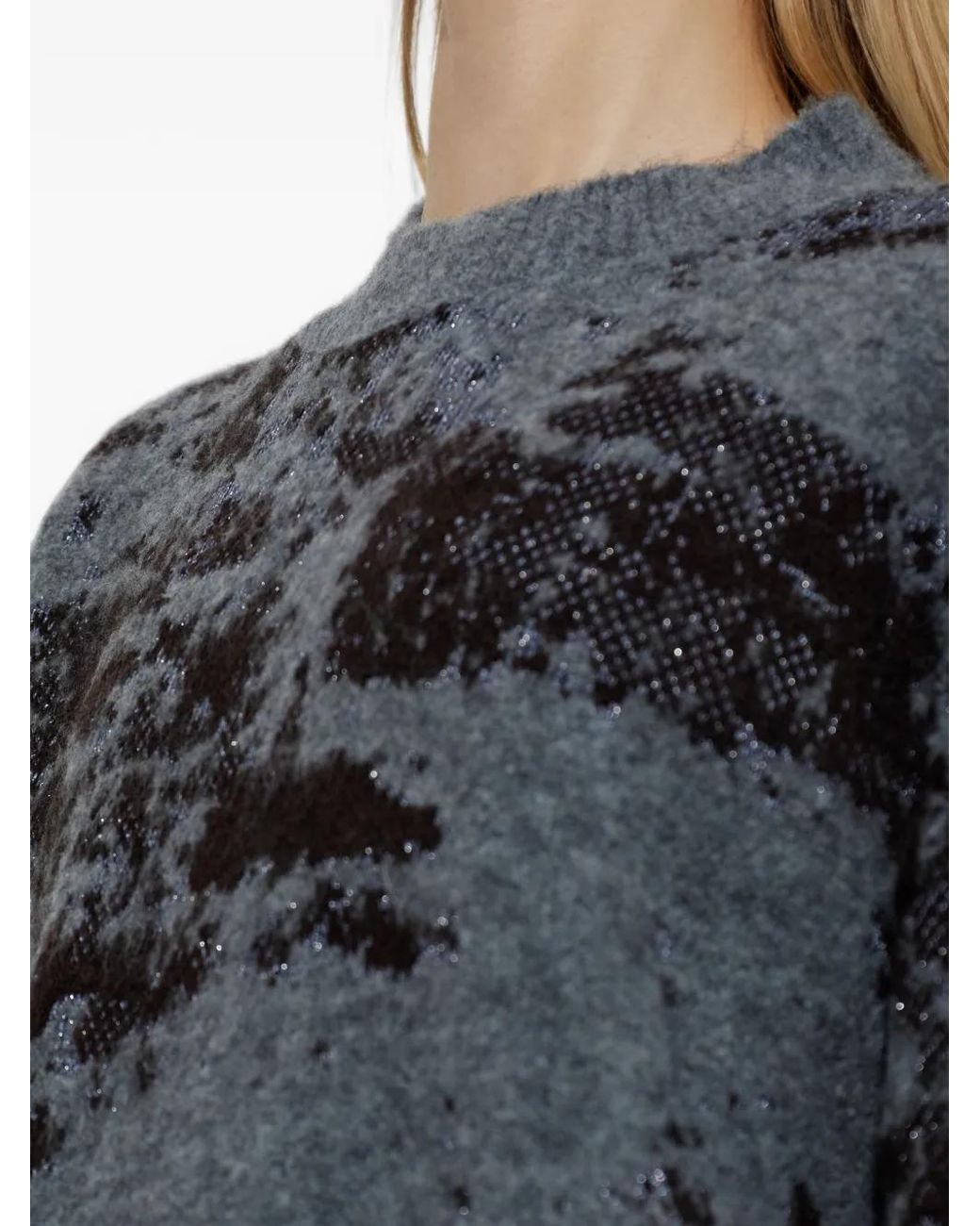 Akep Gray Pullover Mit Abstraktem Muster