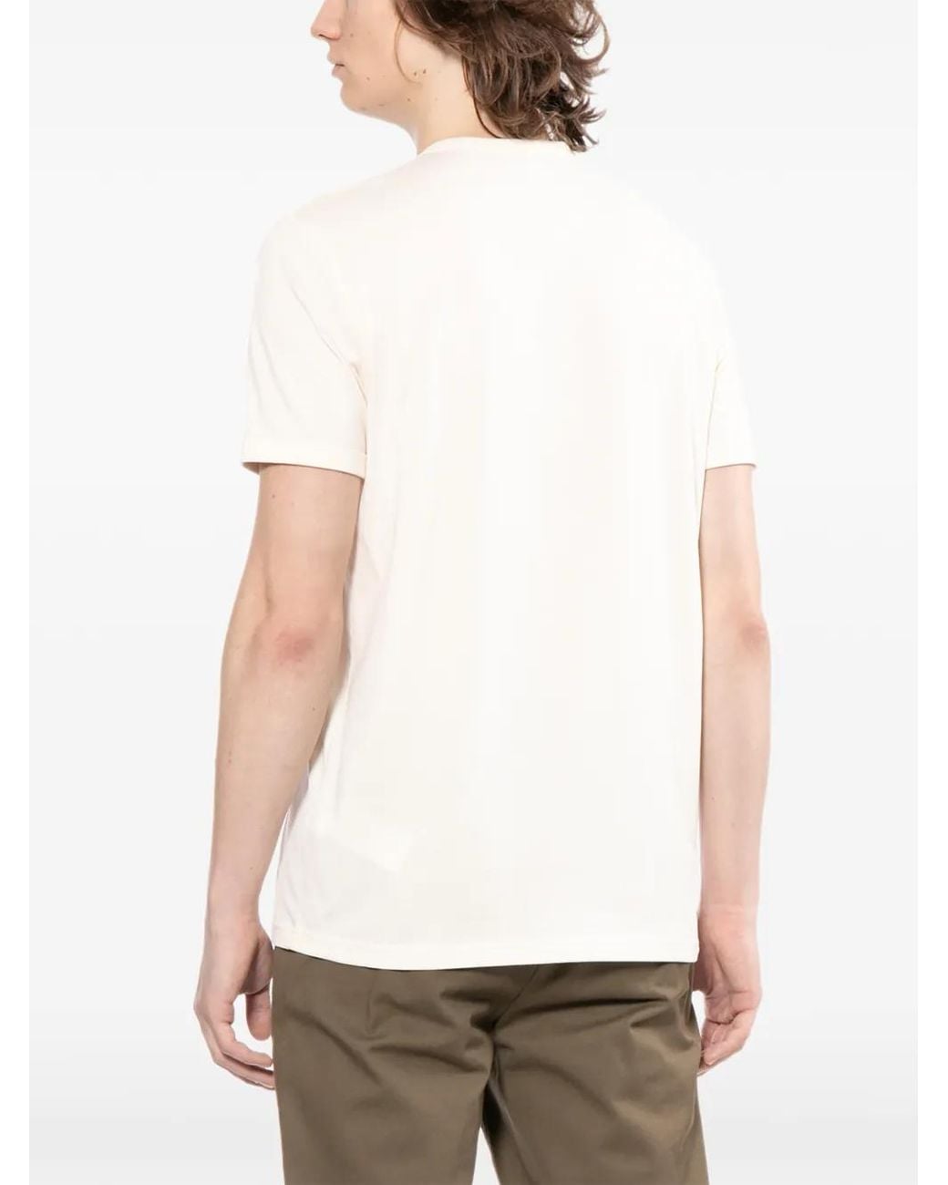 Fred Perry White Crew Neck T-Shirt for men