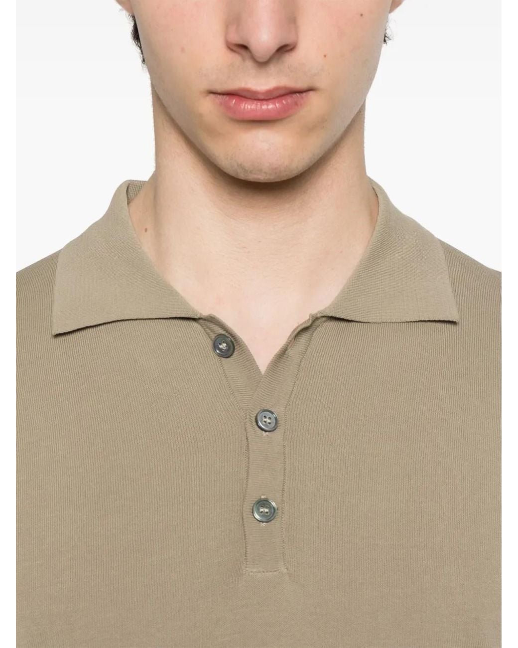 Daniele Fiesoli Natural Cotton Polo Shirt for men