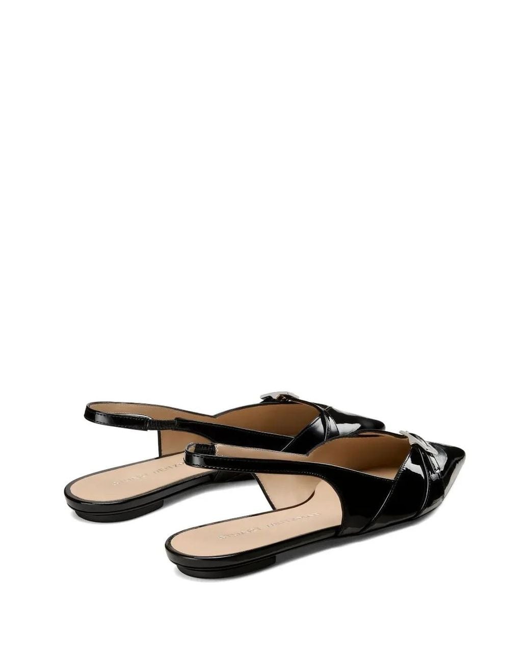 Stuart Weitzman White Georgie Flat Slingback Flats