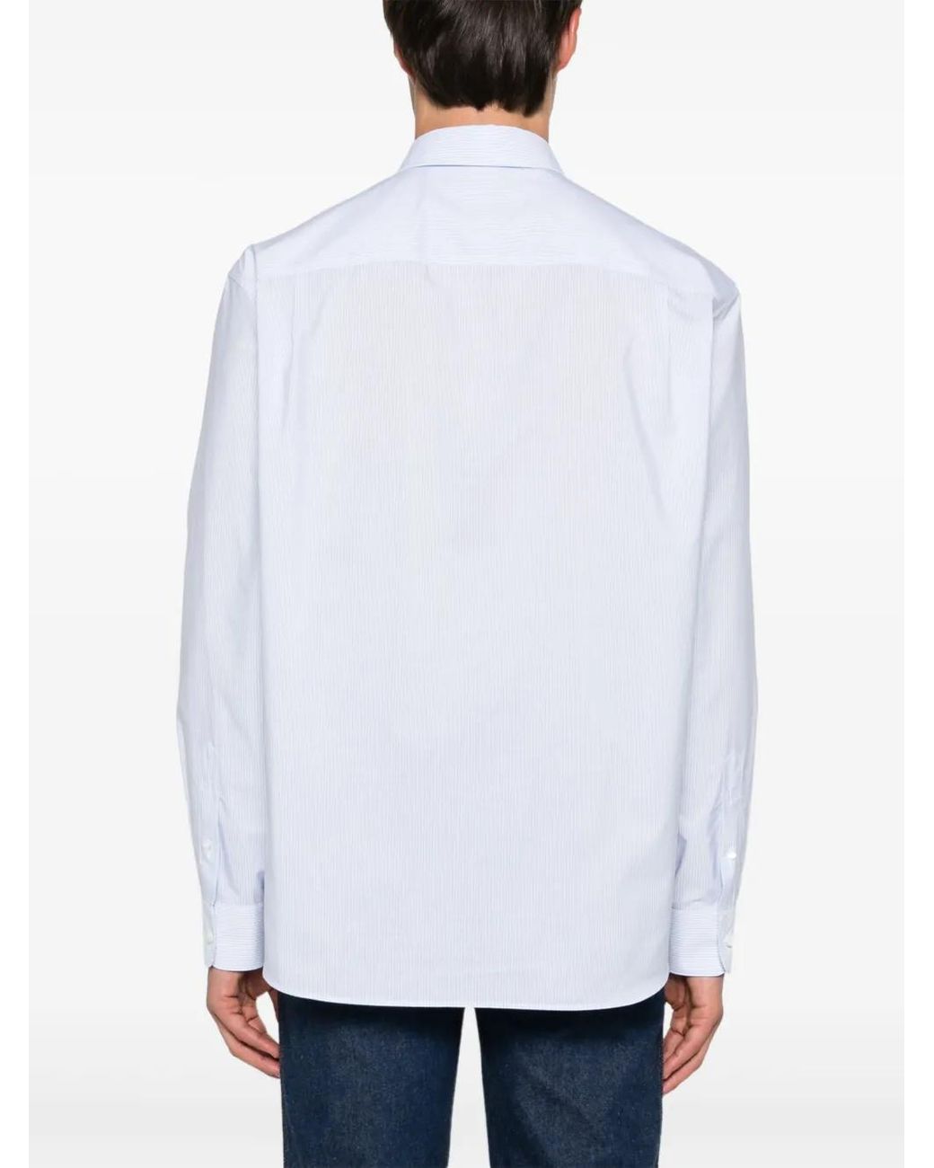 Gucci White Striped Cotton Shirt for men