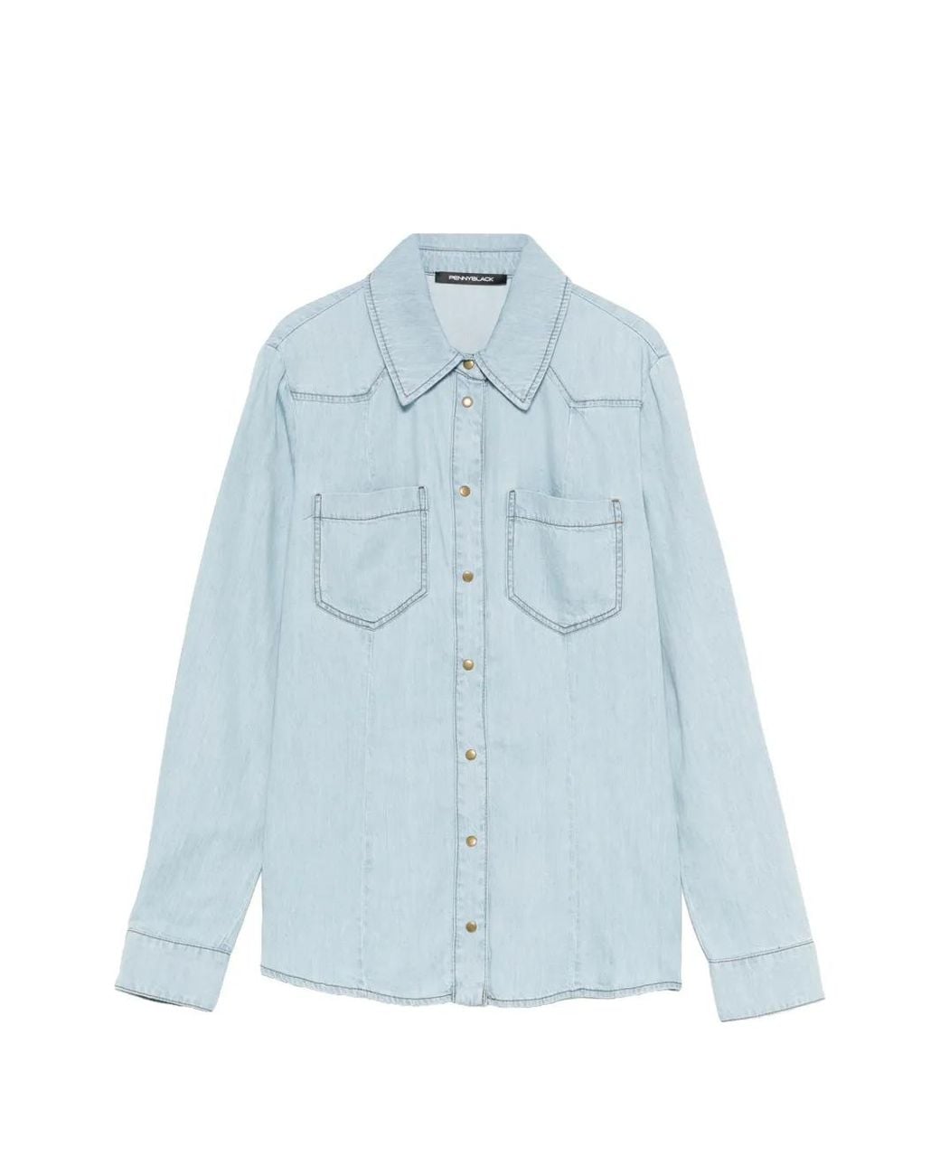 Pennyblack Blue Buttoned Pocket Shirt