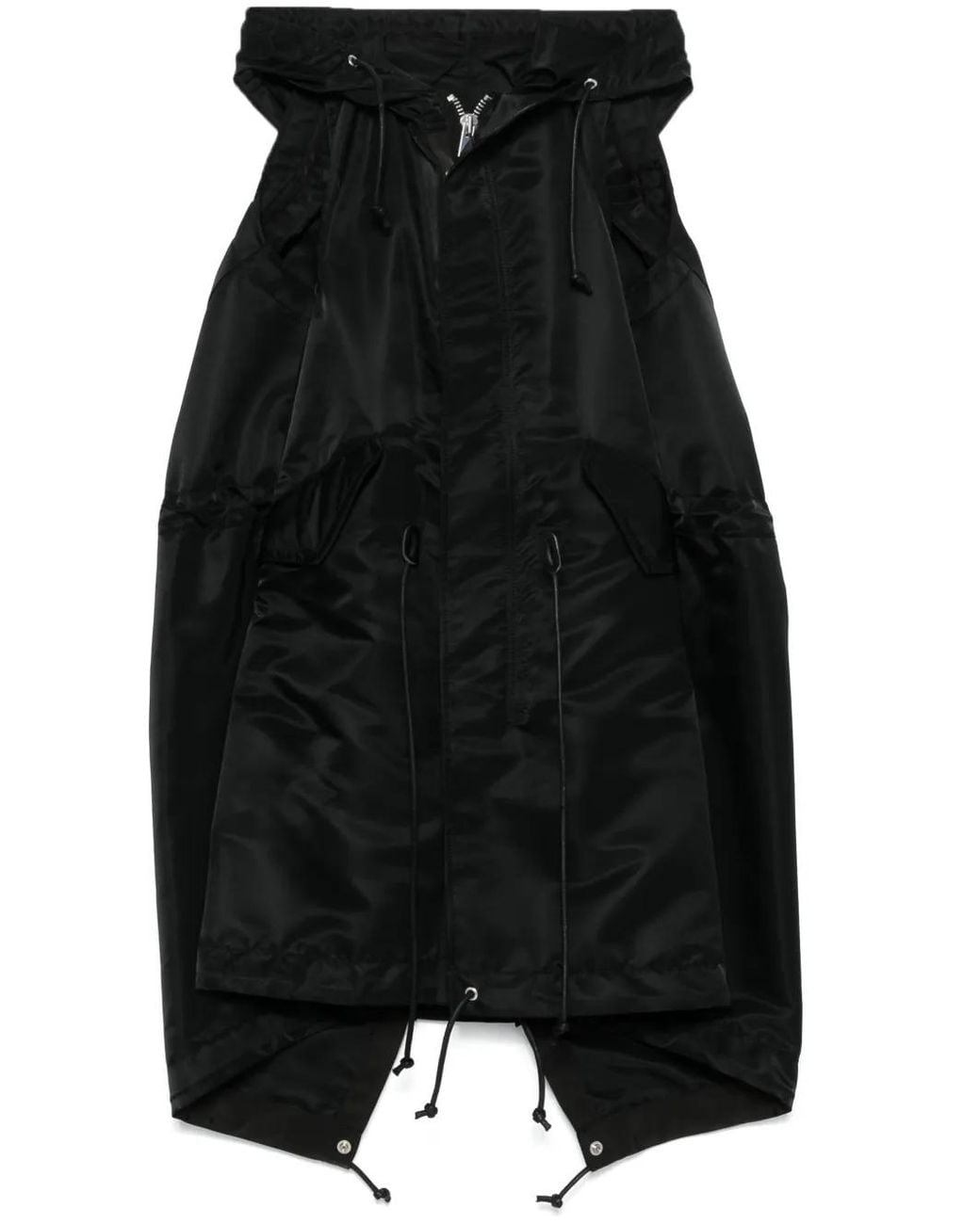 Sacai Black Hooded Dress
