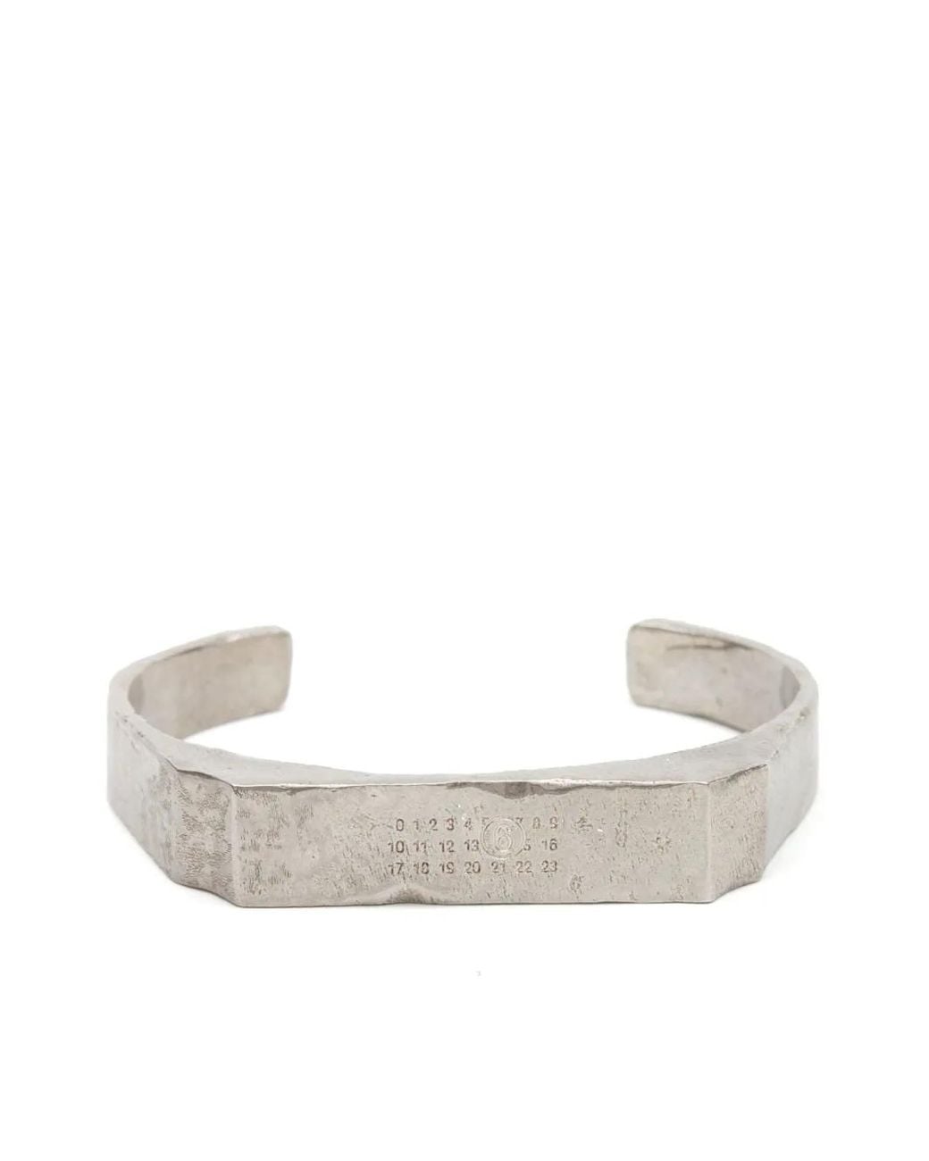 MM6 by Maison Margiela White Numbers-Motif Cuff Bracelet