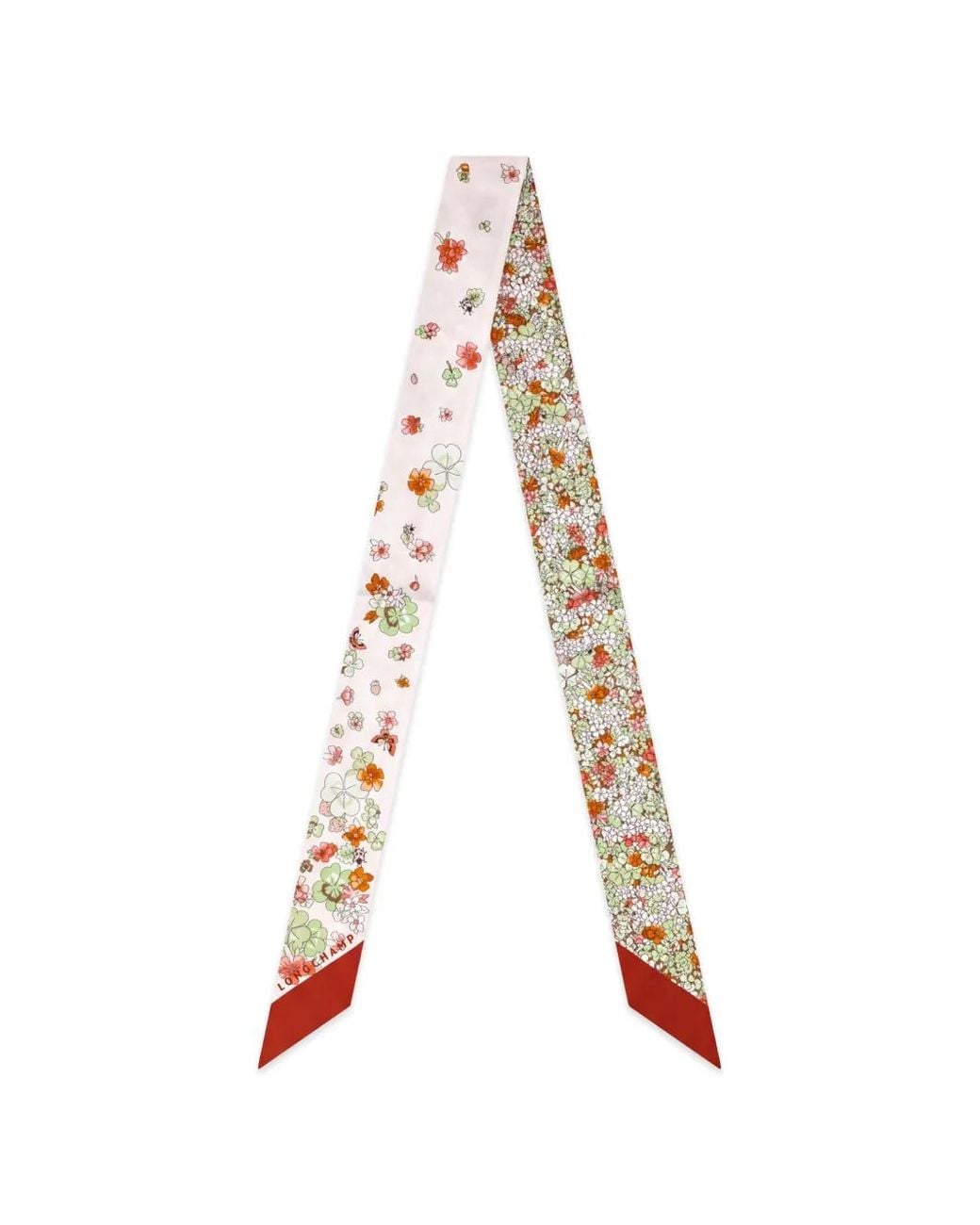 Longchamp White Frise Fleurie Headband