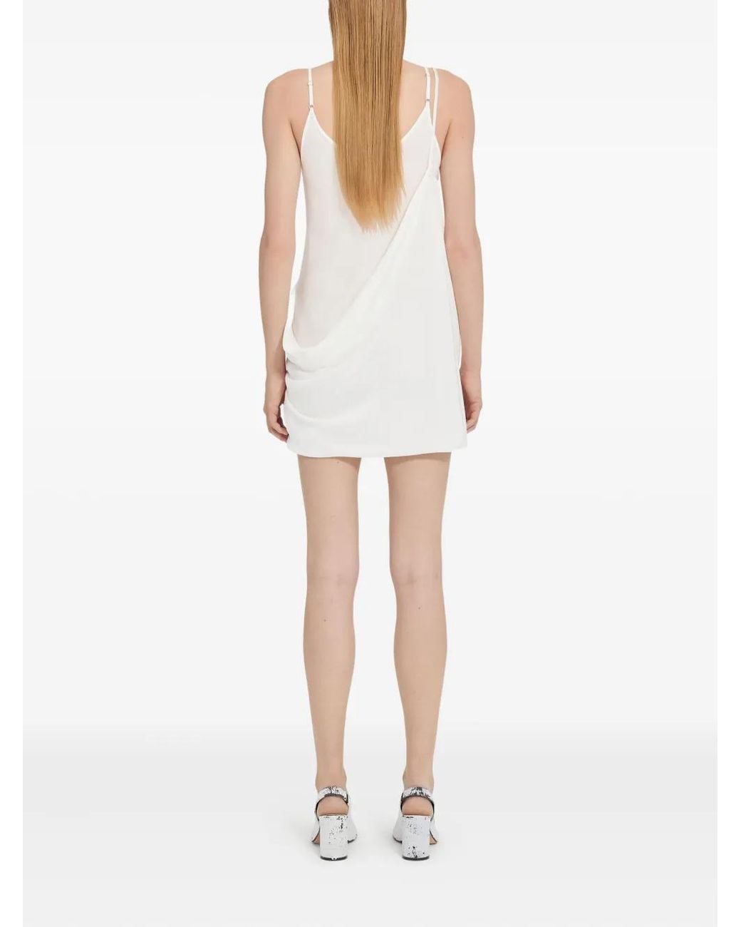 MM6 by Maison Margiela White Silk Dress