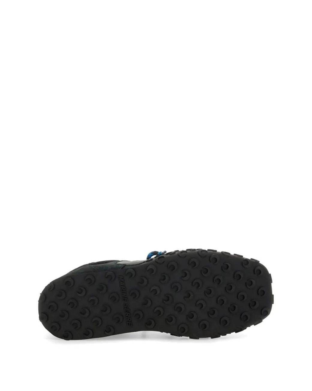 MARINE SERRE Black Cutout Leather Sneakers