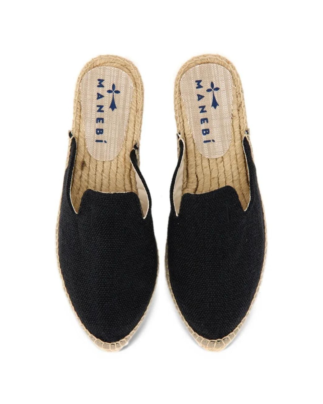 Manebí Black Hemp Espadrilles