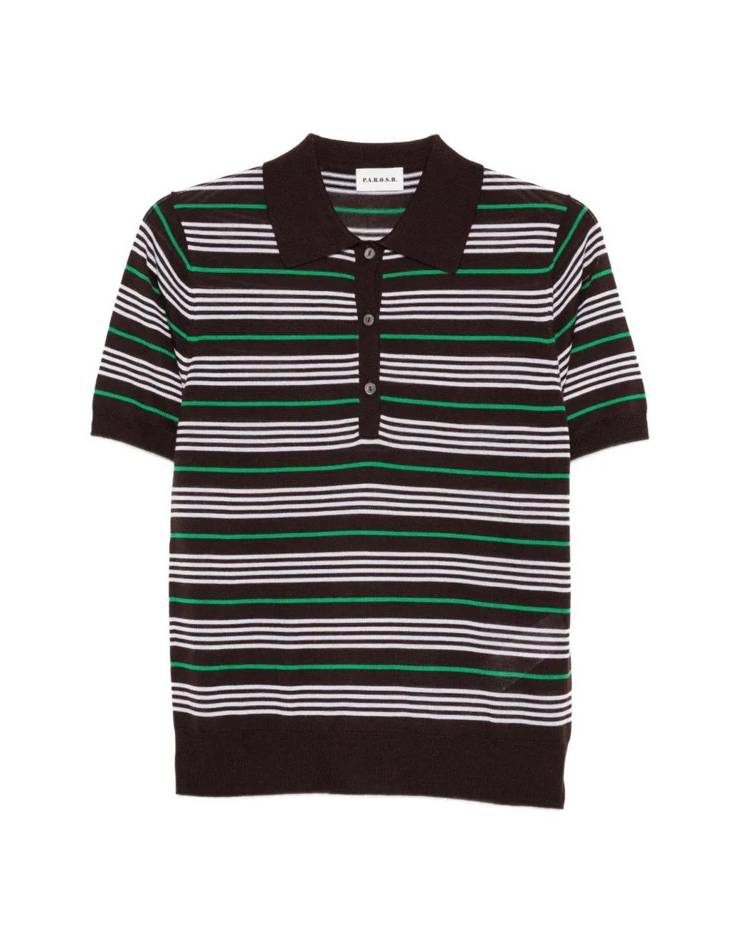 P.A.R.O.S.H. Black Polo À Rayures
