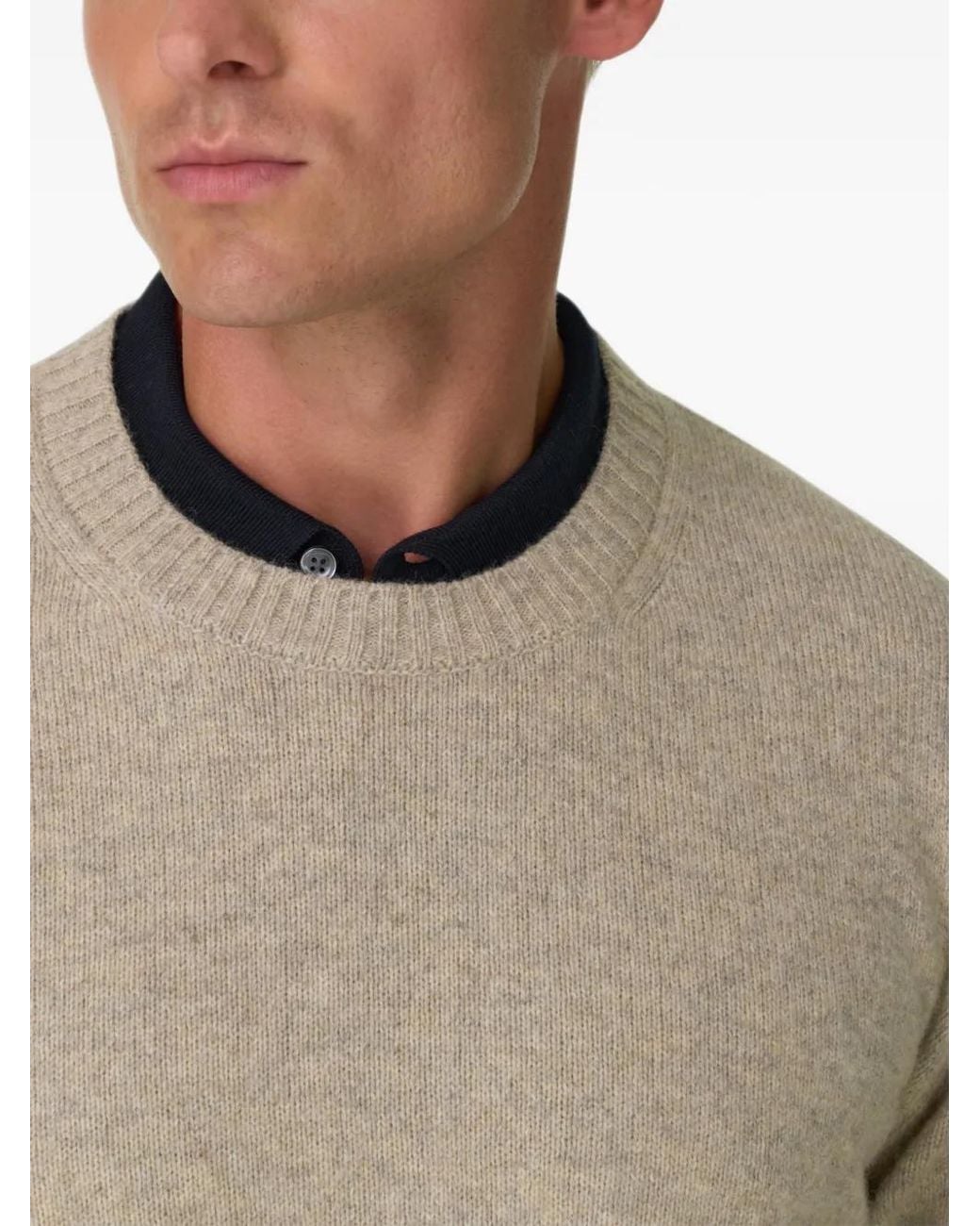 Boggi Natural Crew Neck Jumper for men