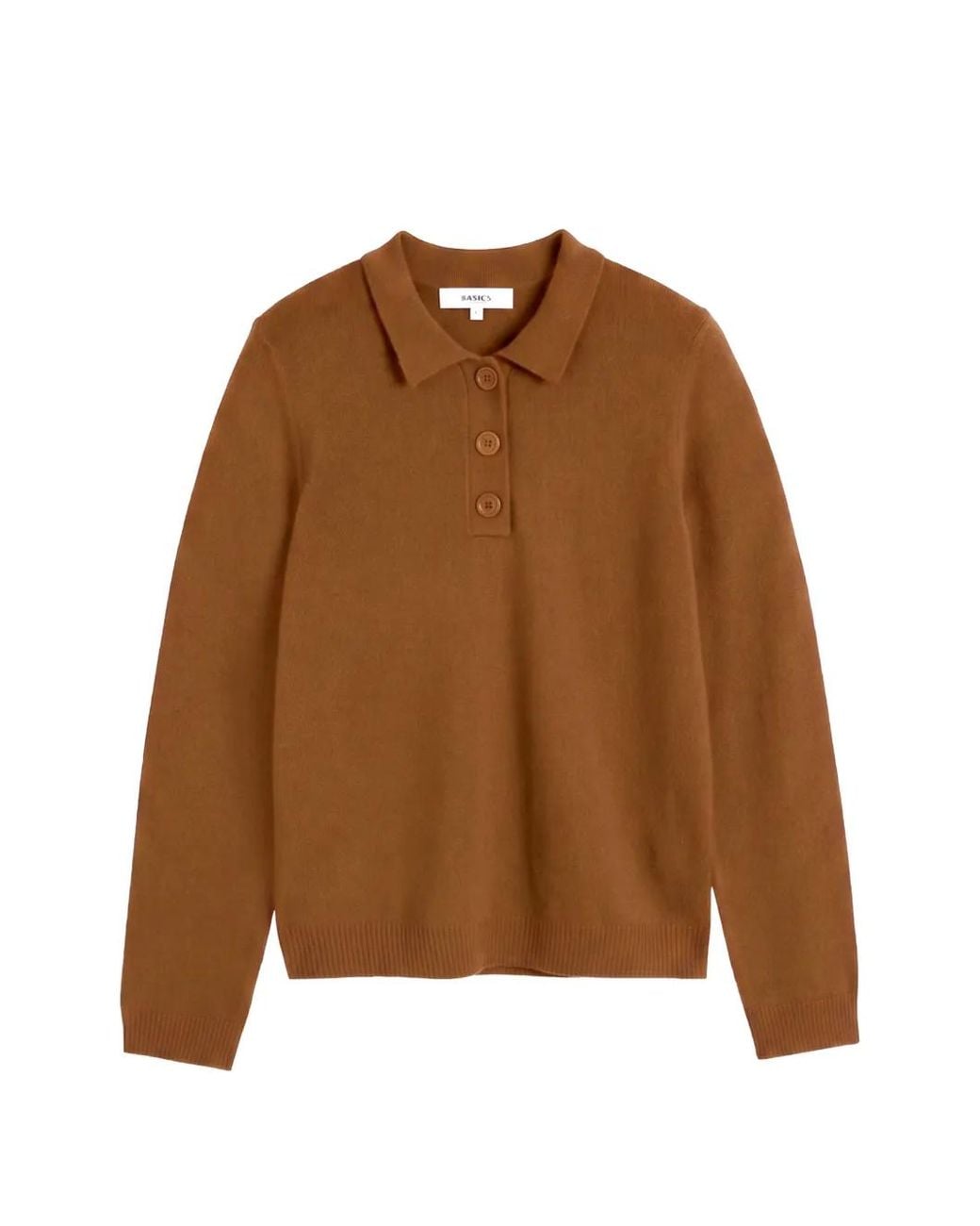 Chinti & Parker Brown Polo-Collar Sweater