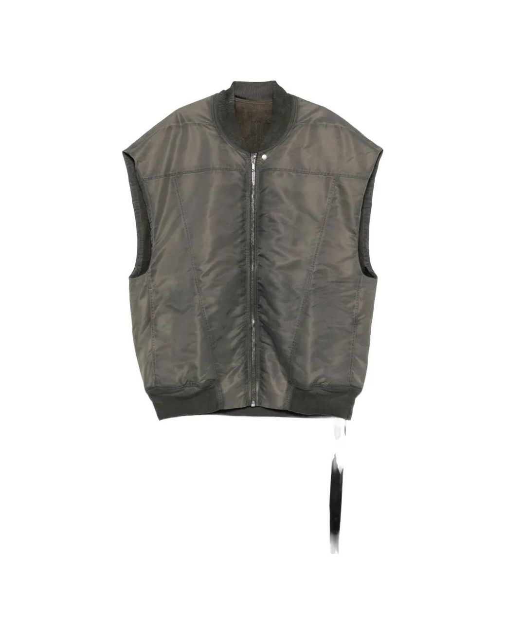 Rick Owens Gray Oversized Gilet for men