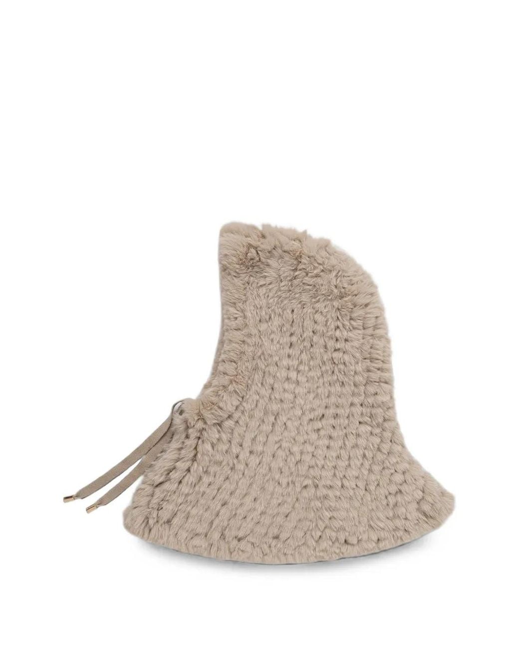 Pinko Natural Drawstring Balaclava