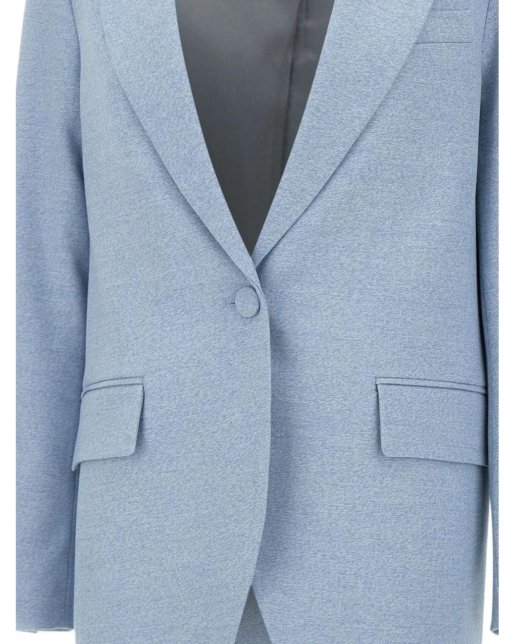Remain Blue Single-Breasted Blazer