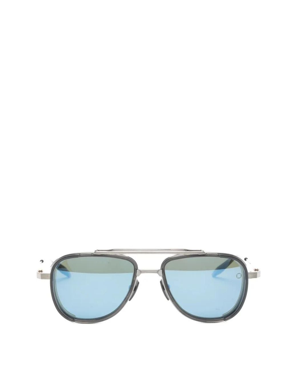 Akoni Blue Pilot-Frame Sunglasses