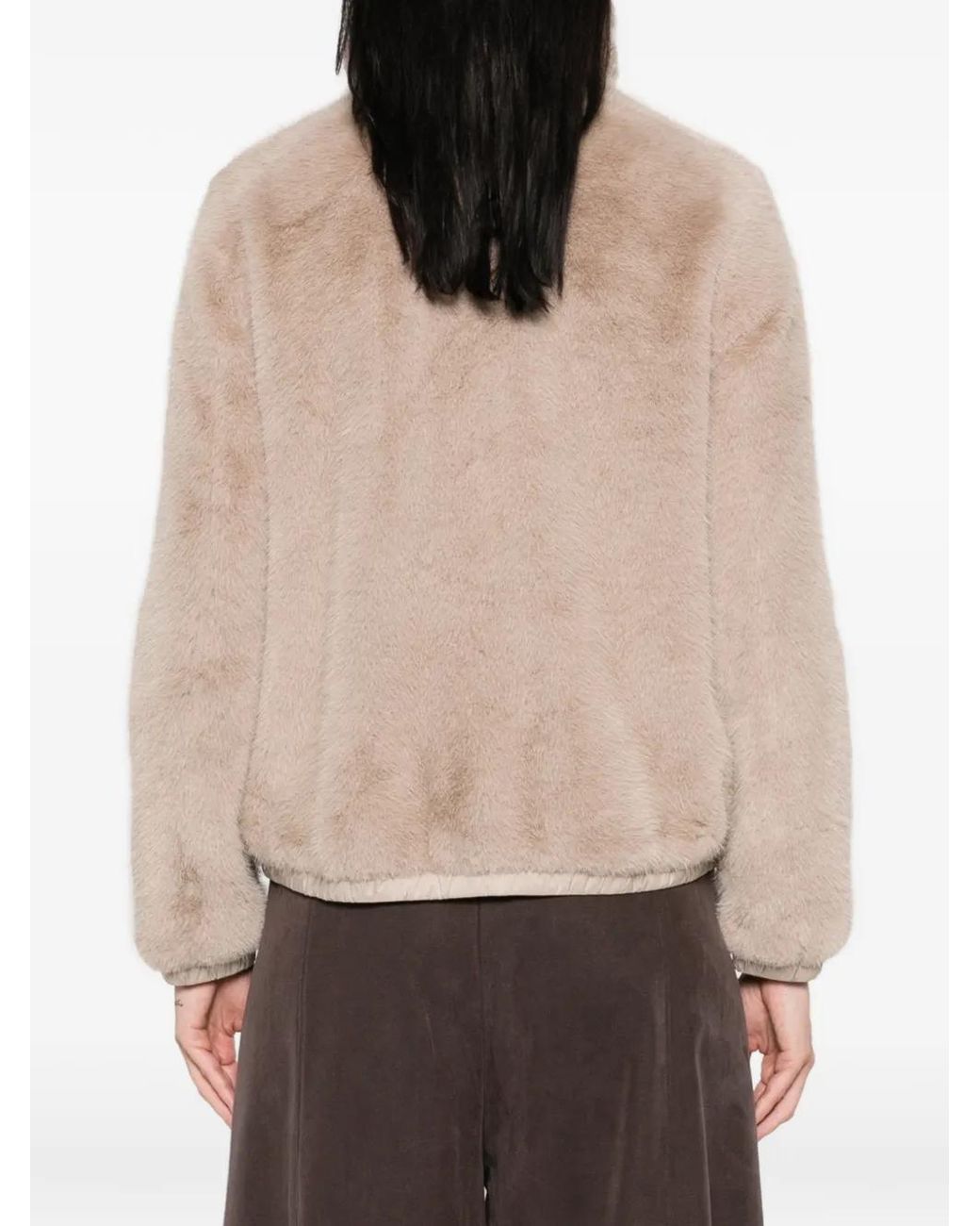 DUNO Natural Manila Reversible Faux-Fur Jacket