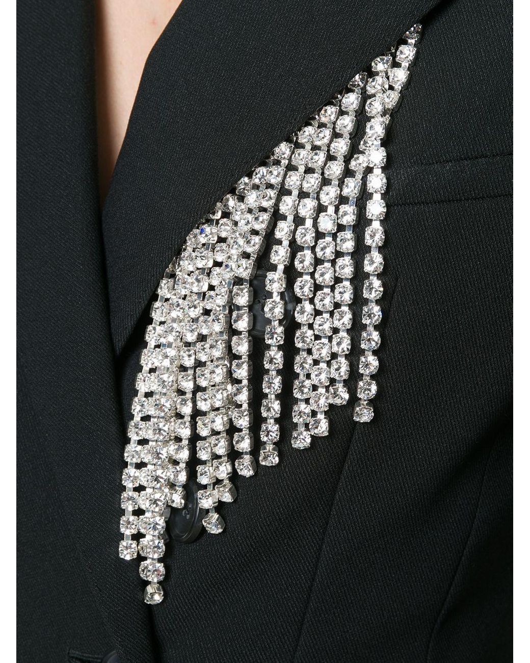 Christopher Kane Synthetic Cupchain Crystal Blazer In Black Save 30 Lyst