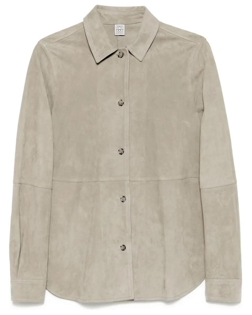 Totême Natural Soft Suede Shirt