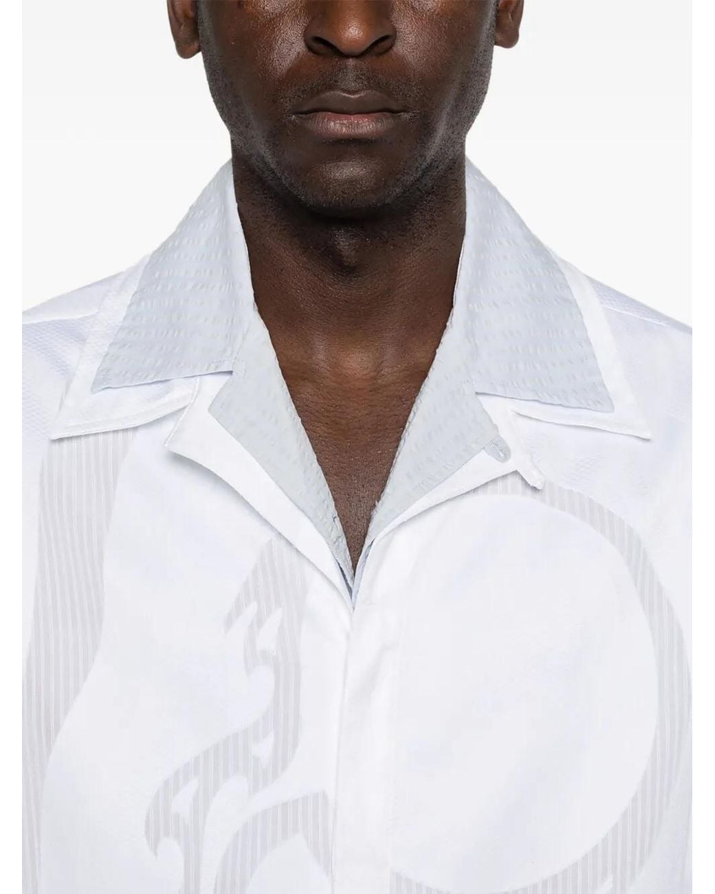 Casablanca White Patterned Shirt for men