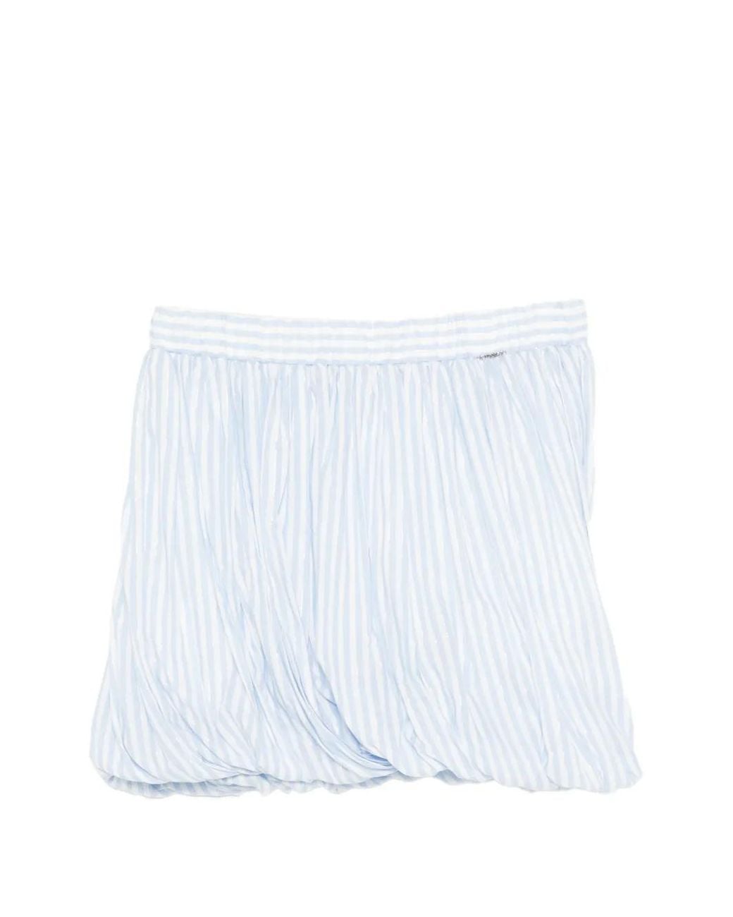 Twinset White Striped Gathered Skirt