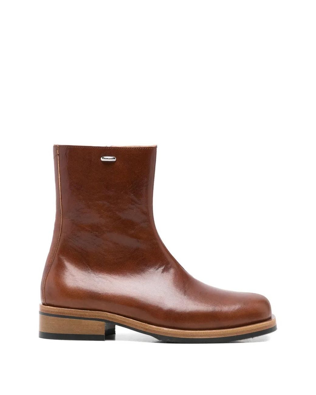 Our Legacy Brown Camion Leather Ankle Boots
