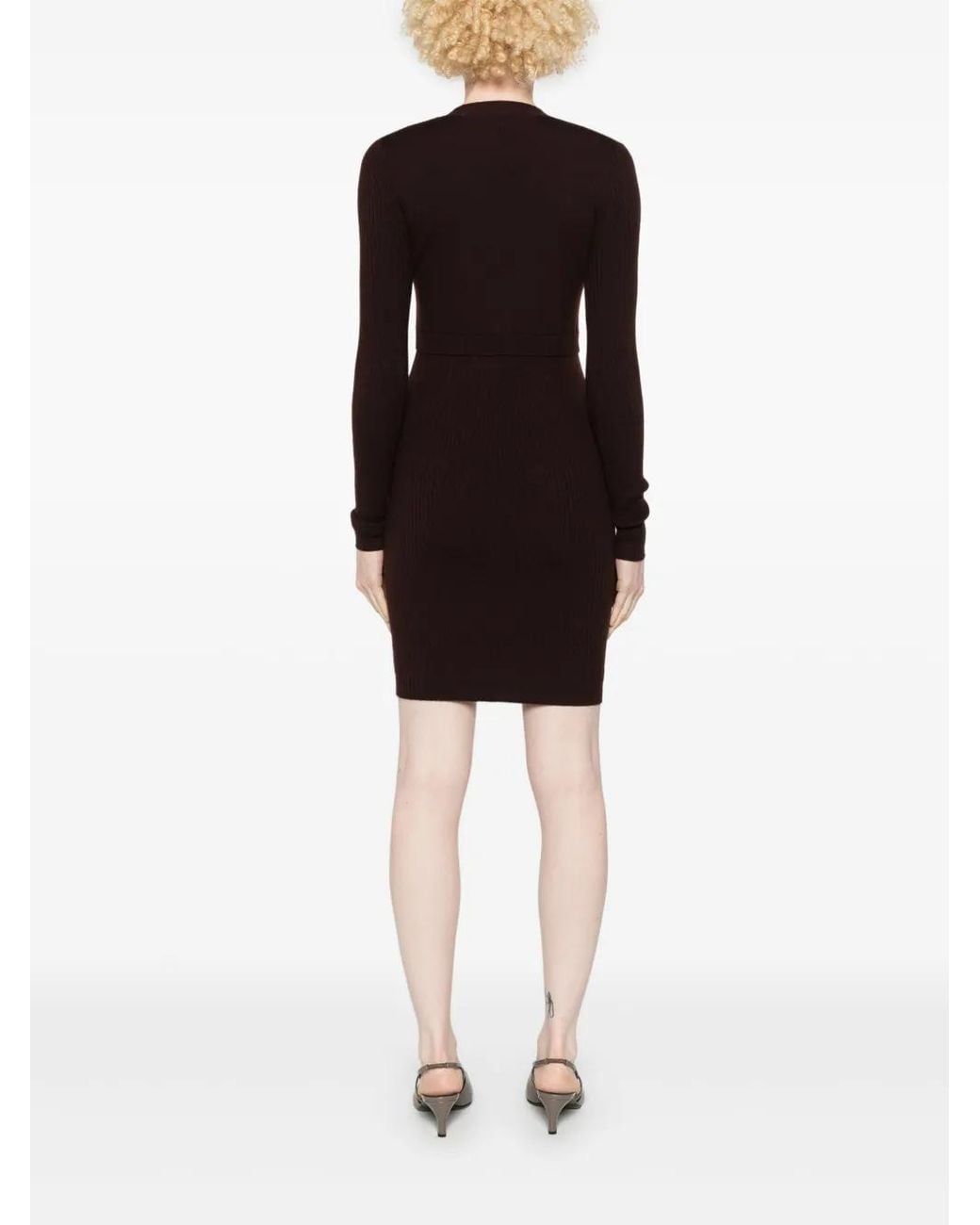 Pinko Brown Riserva Mini Dress