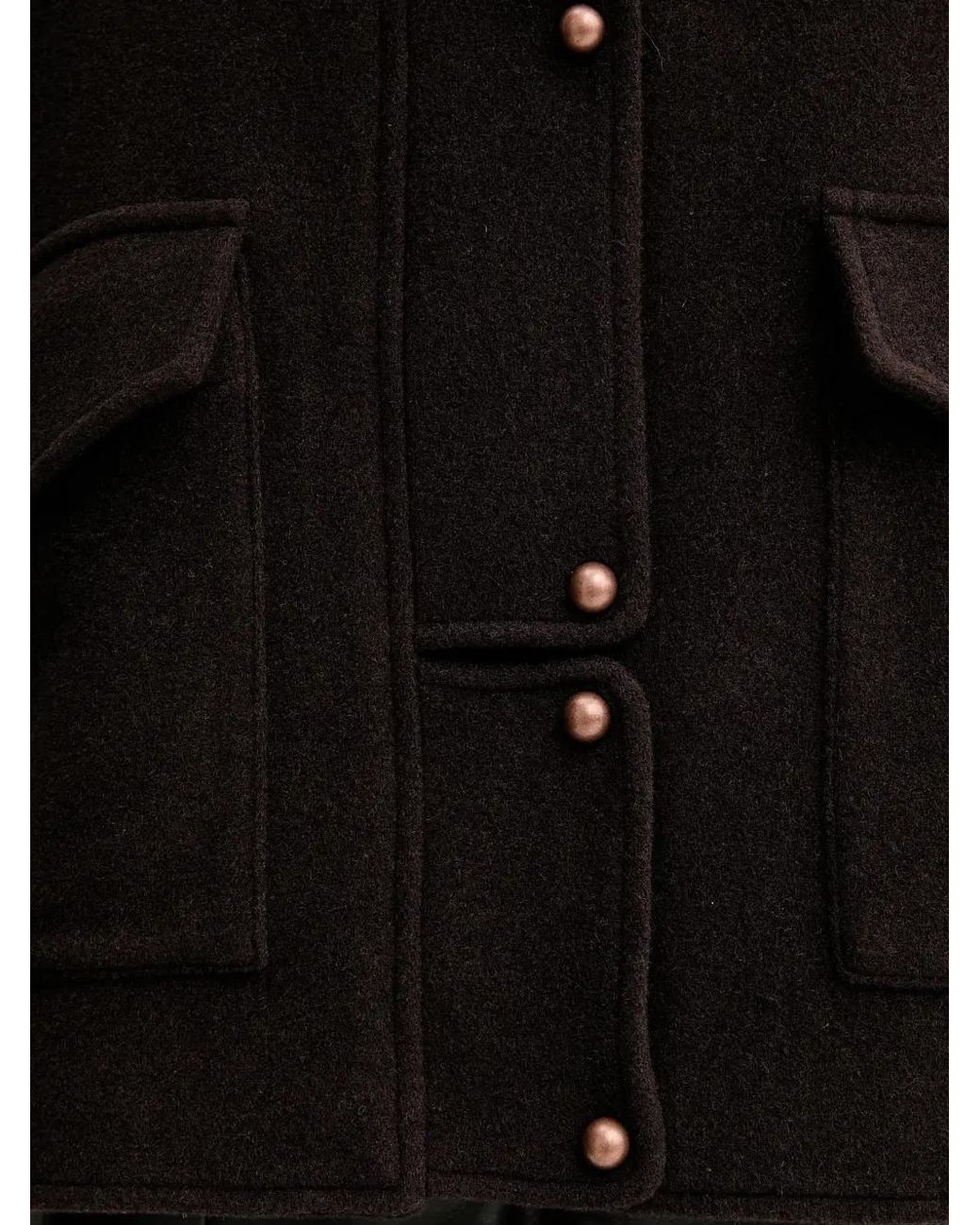 Sessun Black Single-Breasted Coat