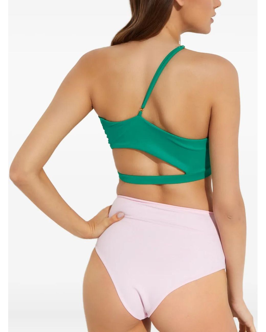 Agua Bendita Green Haut De Bikini Ventura À Design Asymétrique