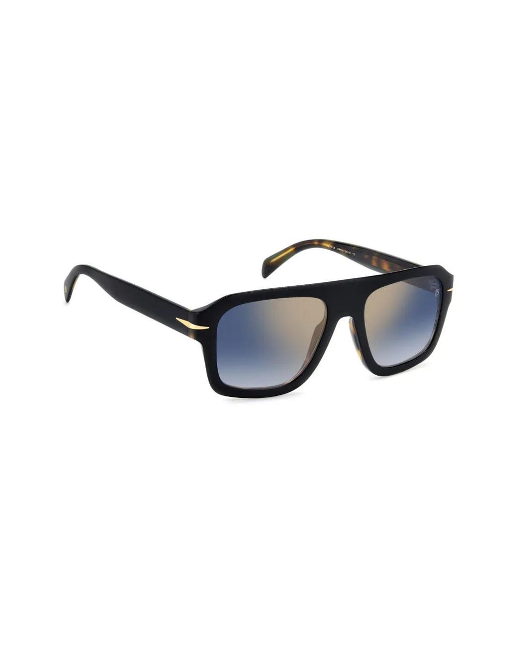 David Beckham Blue Square-Frame Sunglasses for men