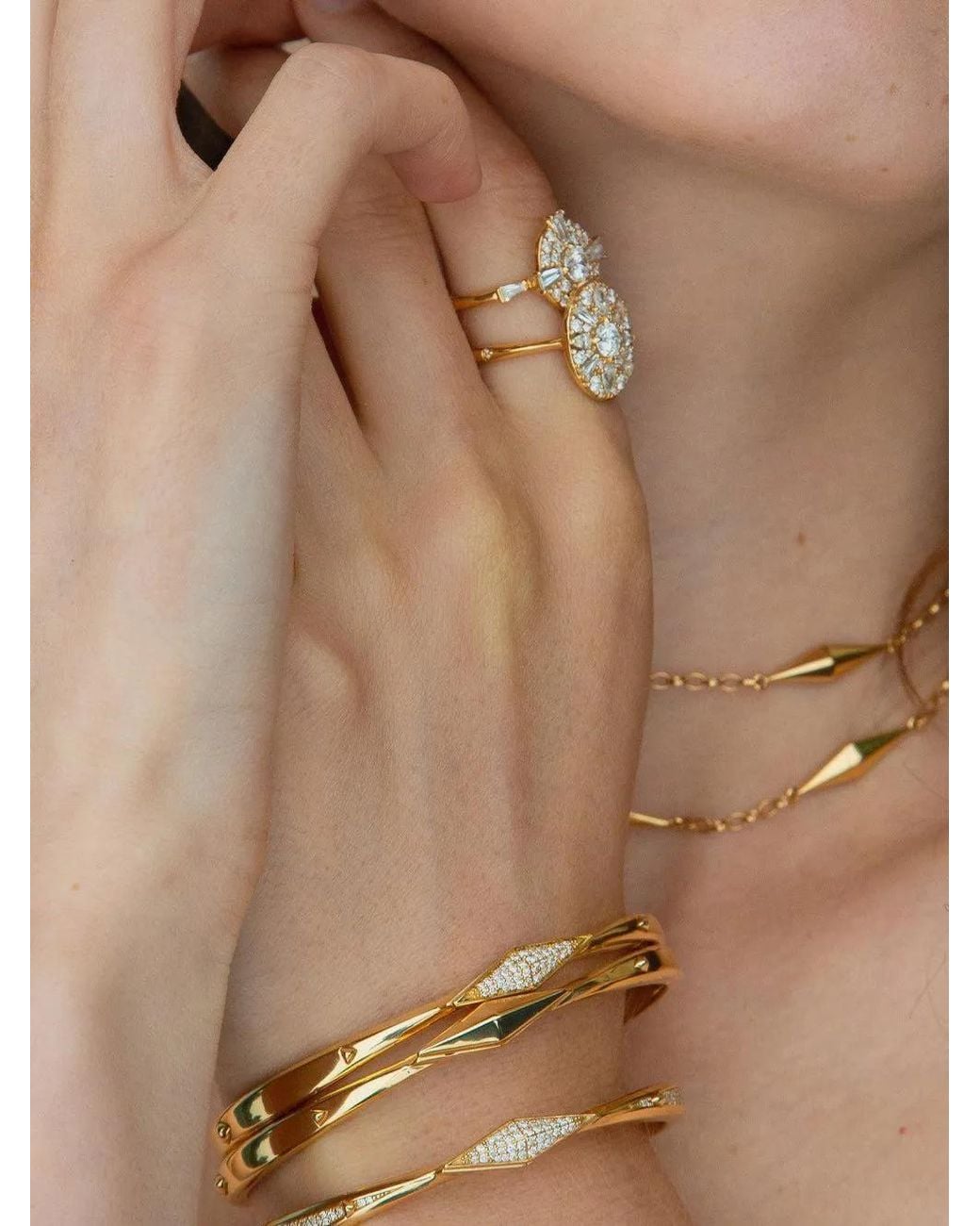 Monica Rich Kosann Brown Points North Cuff Bracelets