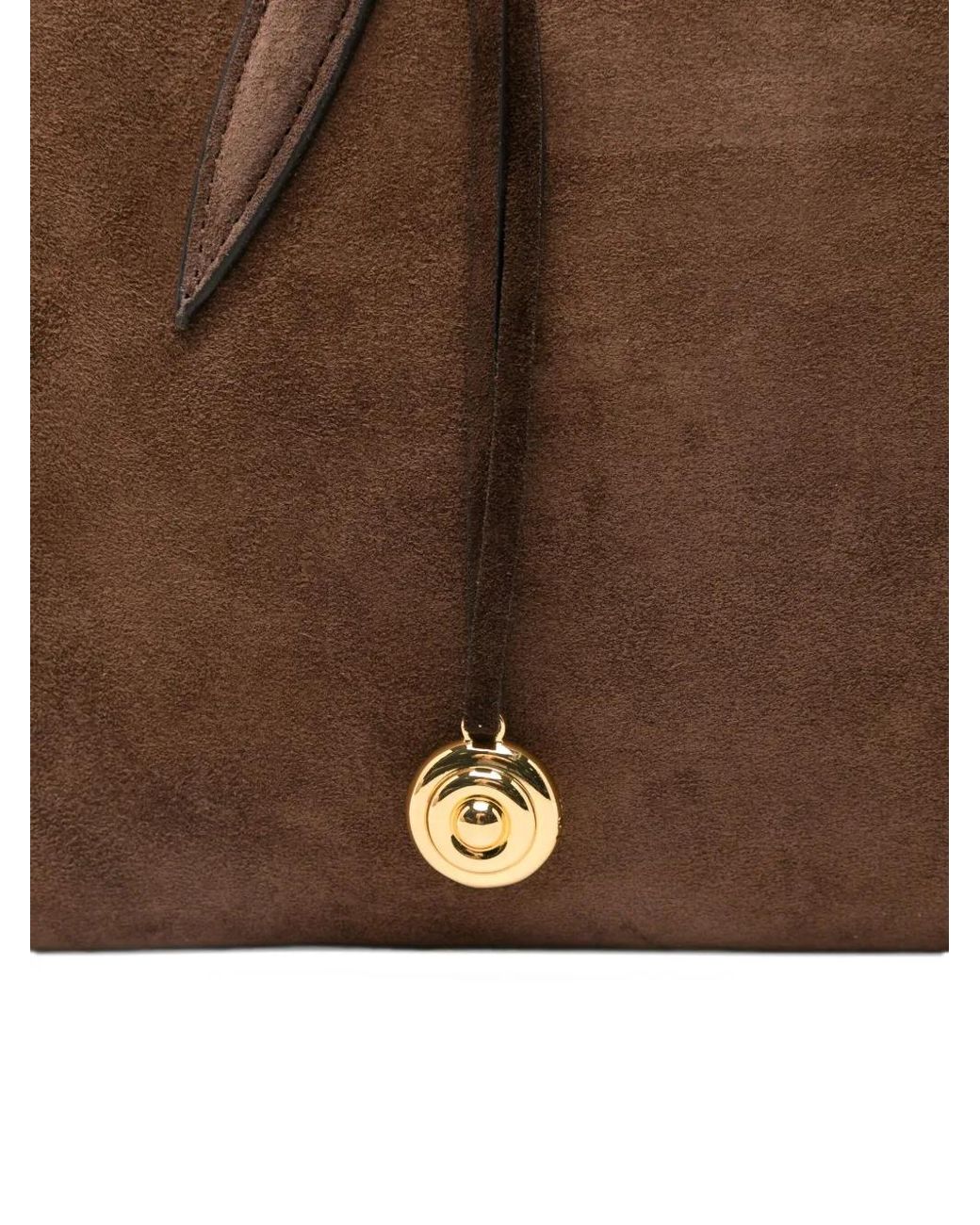 Liffner Brown Suede Tote Bag