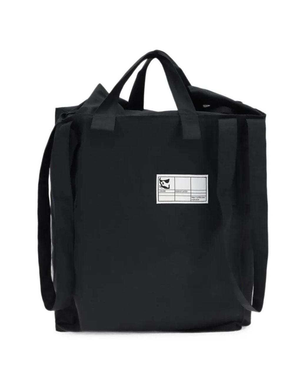 GR10K Black Replicated Tote Bag for men