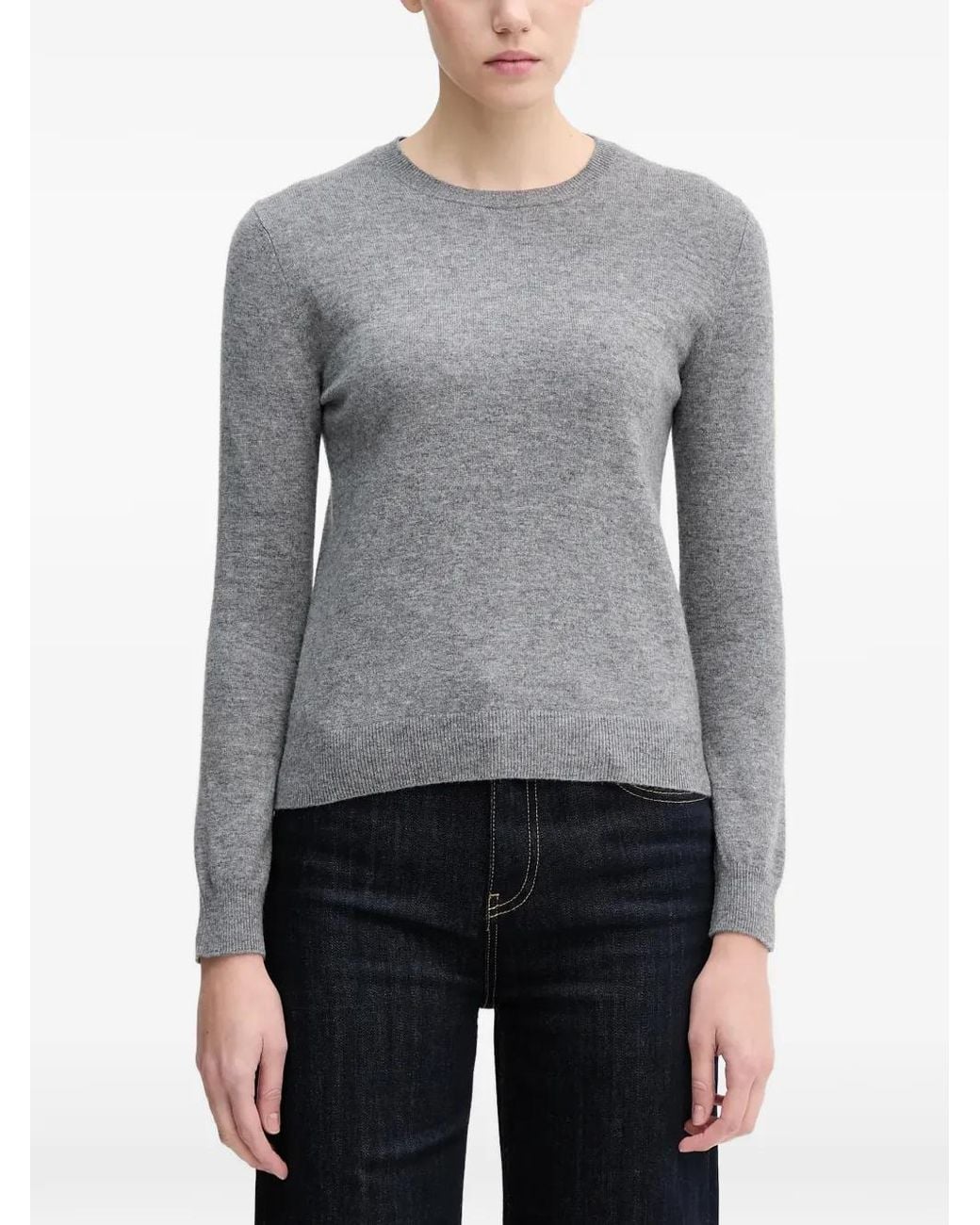 Benetton Gray Crewneck Wool Sweater
