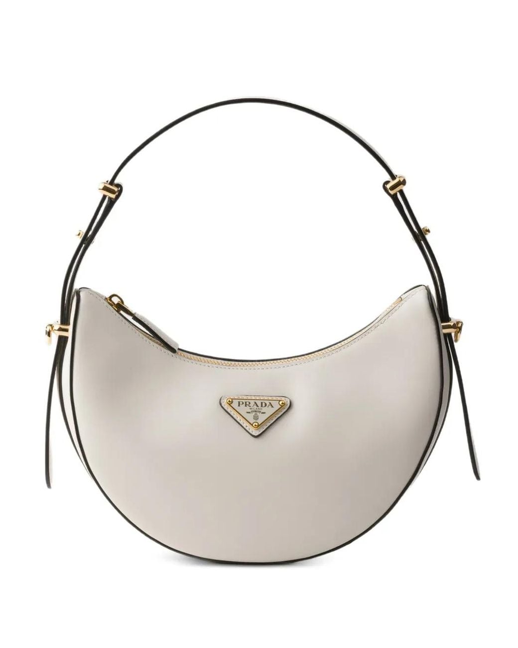Prada White Mini Arqué Schultertasche