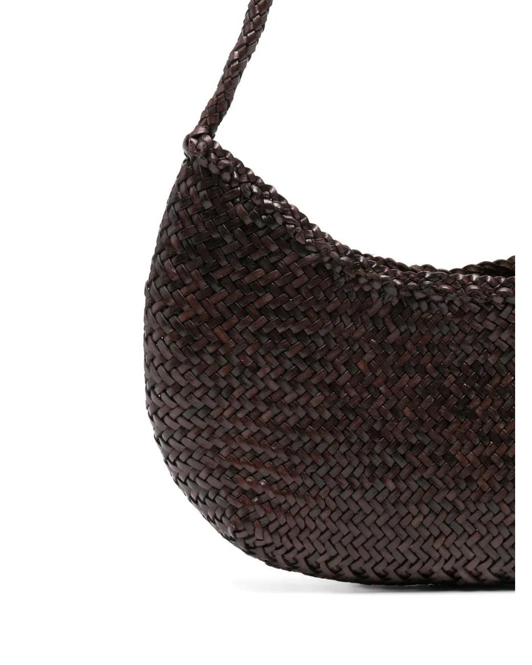 Dragon Diffusion Black Woven-Leather Shoulder Bag