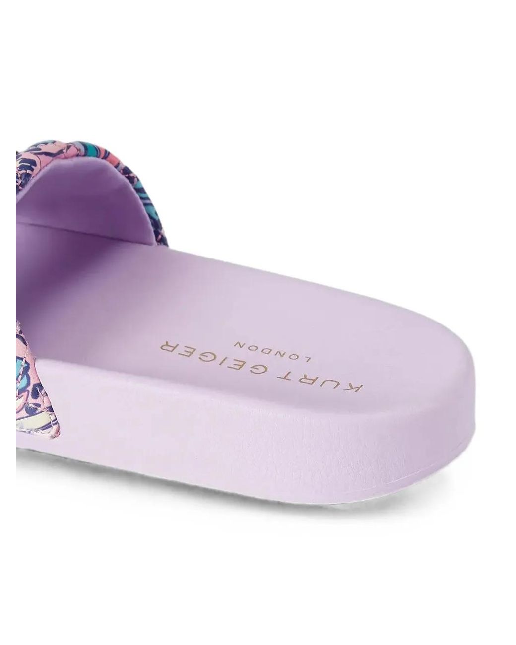 Kurt Geiger Purple Claquettes Meena Eagle À Imprimé Papillon